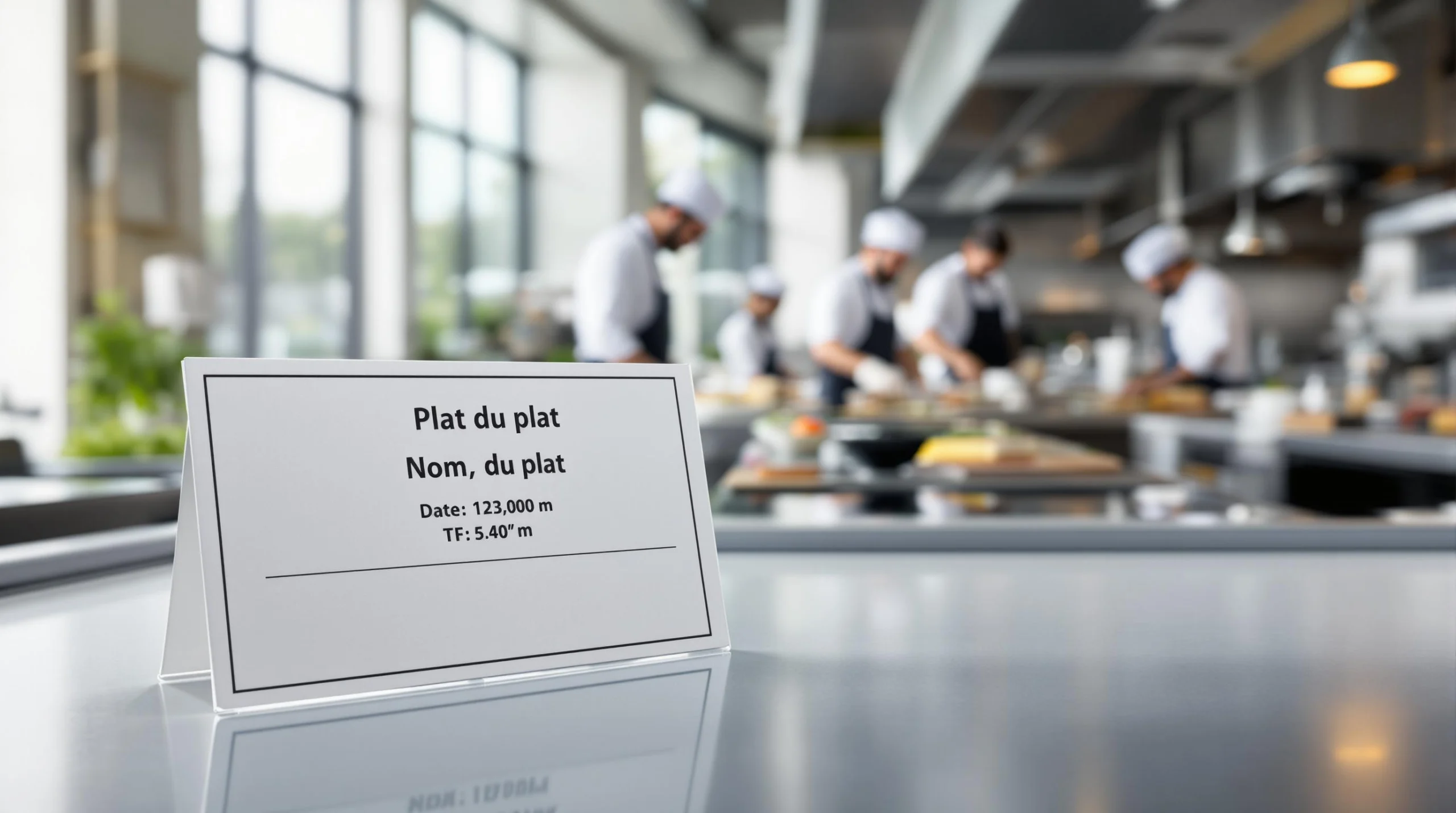 étiquette pour plat témoin normes haccp