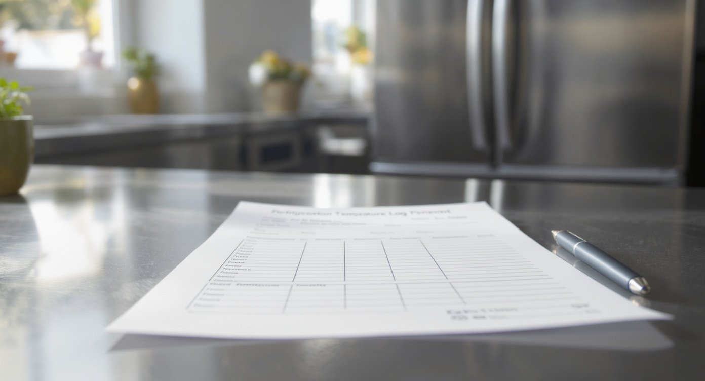 feuille de température frigo vierge à imprimer