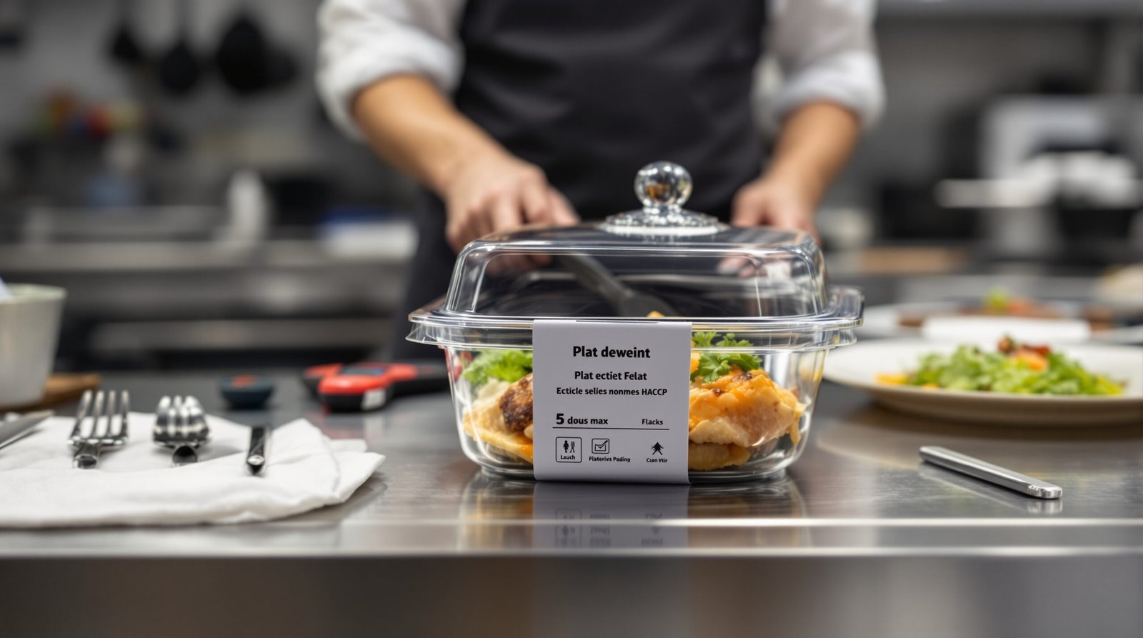 étiquette pour plat témoin normes haccp